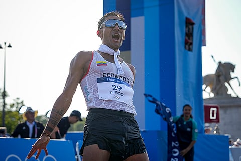Brian Daniel Pintado celebrates after winning the gold